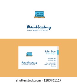 Flat Online shopping Logo and Visiting Card Template. Busienss Concept Logo Design