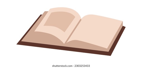 Ilustración vectorial de libro abierto plano