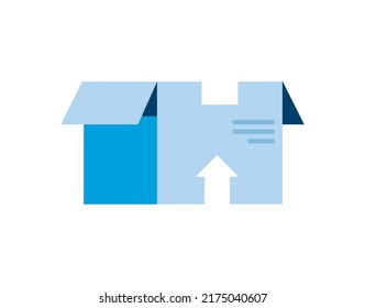 flat open box design over white