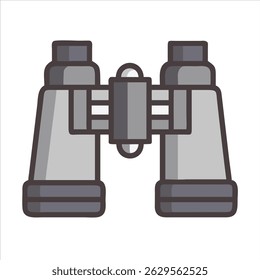 Flat opera glass object icon design concept isolated