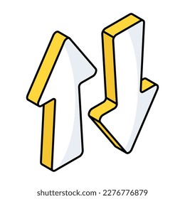 Icono de flechas de dirección opuesta plana