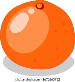 Flache Orange, Illustration, Vektorillustration auf weißem Hintergrund.