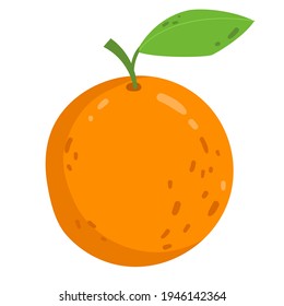  Flat orange. Vector illustration isolated on white background.