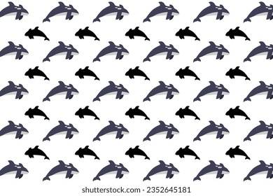 Flat Orca Animal Pattern Background, can be used for business designs, presentation designs or any suitable designs.