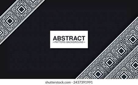 Flat ornament border pattern background