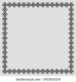 Flat ornament frame. Simple style company poster design background symbol. Logo design element. T-shirt printing. Vector for sticker.