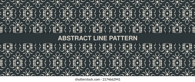 flat ornament line pattern design