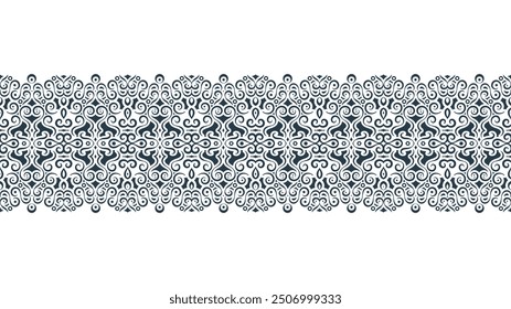 Flat ornament style ethnic seamless borders