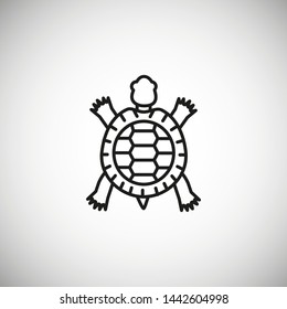 ​​Turtle flat outline Icon design. Tortoise reptile linear isolated illustration. - Vector