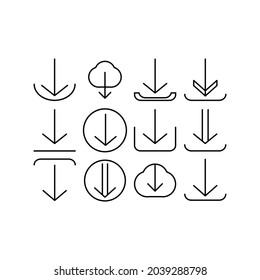 flat outline icon logo download