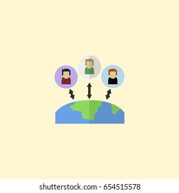 Flat Outsource Element. Vector Illustration Of Flat Administration  Isolated On Clean Background. Can Be Used As Administration, Manager And Outsource Symbols.
