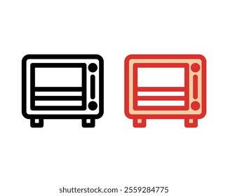 flat oven icon vector illustration