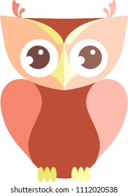 Flat owl design. Cute character