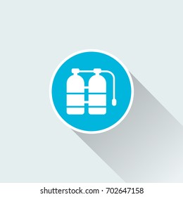 flat oxygen tank icon