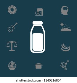 Flat a packaging milk icon
