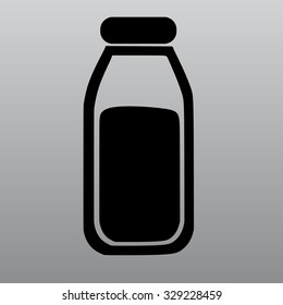 Flat a packaging milk icon
