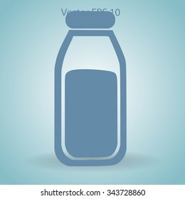 Flat a packaging milk icon