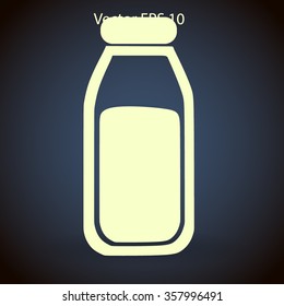 Flat a packaging milk icon