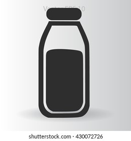 Flat a packaging milk icon