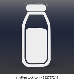 Flat a packaging milk icon