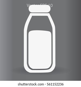 Flat a packaging milk icon