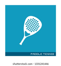 flat paddle tennis icon