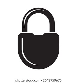A flat padlock icon representing security, protection, and digital privacy.