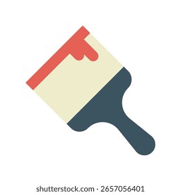 Icono de pincel de pintura plana – Ilustración vectorial