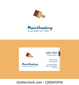 Flat Paint brush  Logo and Visiting Card Template. Busienss Concept Logo Design