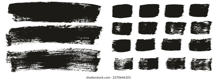 Flat Paint Brush Thick Long Background And Straight Lines Mix High Detail Abstract Vector Background Mix Set 