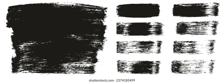 Flat Paint Brush Thick Long Background And Straight Lines Mix High Detail Abstract Vector Background Mix Set 