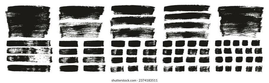 Pincel de pintura plana Fondo largo grueso y líneas rectas Mezcla fondo de vectores abstracto de alto nivel MEGA Conjunto de mezclas 