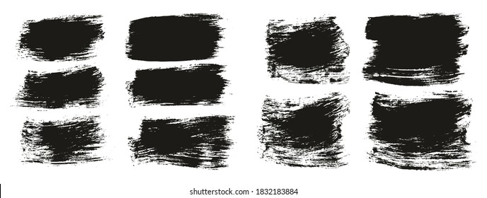 Flat Paint Brush Thick Short Mix Background High Detail Abstract Vector Background Mix Set 