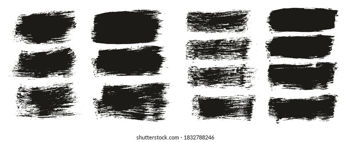 Flat Paint Brush Thick Short Mix Background High Detail Abstract Vector Background Mix Set 