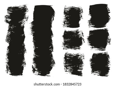 Flat Paint Brush Thick Short Mix Background High Detail Abstract Vector Background Mix Set 