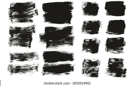 Flach farbige Pinselspitze, dicker, kurzer Mix-Hintergrund, High-Detail-abstraktes Vektorhintergrund-Mix-Set 