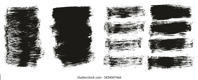 Flat Paint Brush Thick Short Mix Background High Detail Abstract Vector Background Mix Set 