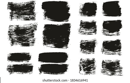 Flat Paint Brush Thick Short Mix Background High Detail Abstract Vector Background Mix Set 