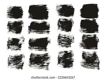 Flat Paint Brush Thick Short Background High Detail Abstract Vector Background Set 