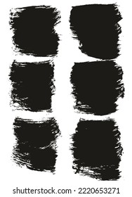 Flat Paint Brush Thick Short Background High Detail Abstract Vector Background Set 