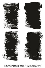 Flat Paint Brush Thick Short Background High Detail Abstract Vector Background Set 