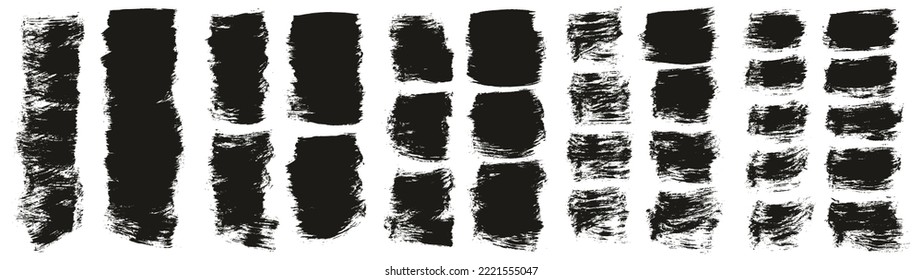Flat Paint Brush Thick Short Background High Detail Abstract Vector Background MEGA Set 