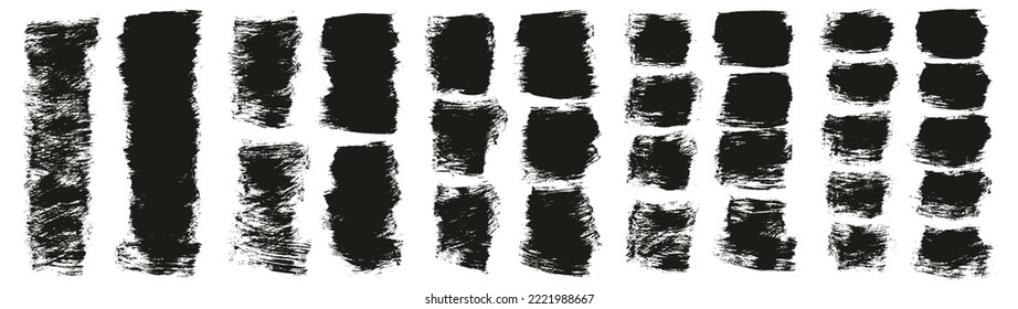 Flat Paint Brush Thick Short Background High Detail Abstract Vector Background MEGA Set 