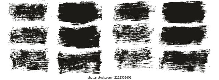 Pincel de pintura plana Fondo corto de fondo grueso de alto detalle Resumen conjunto de fondo de vectores 