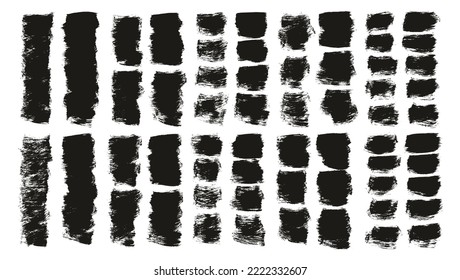 Pincel de pintura plana Fondo corto grueso Fondo de alto detalle Resumen Fondo del vector MEGA Set 