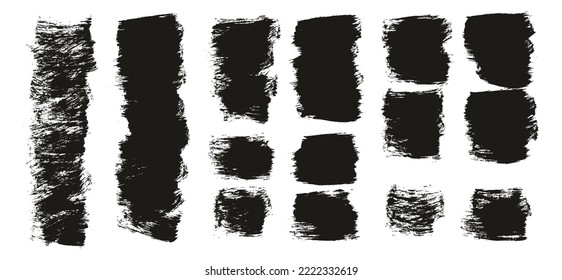 Flachfarbenpinsel dicker, kurzer Hintergrund, High Detail abstrakter Vektorhintergrund MEGA Set 