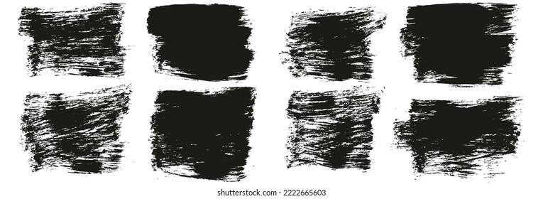 Flat Paint Brush Thick Short Background High Detail Abstract Vector Background Set 