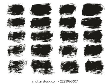 Flat Paint Brush Thick Short Background High Detail Abstract Vector Background Set 