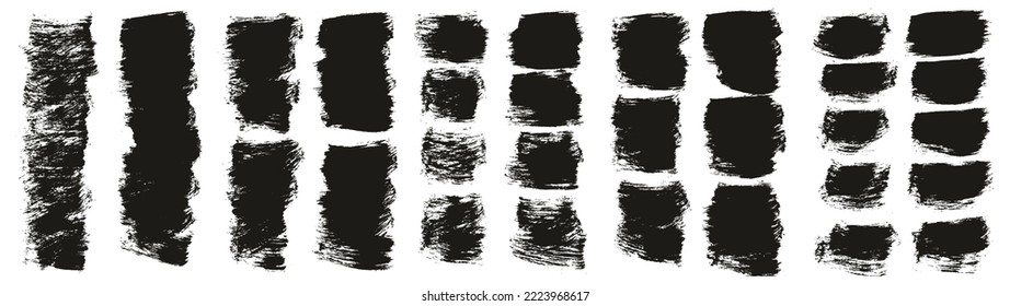 Flat Paint Brush Thick Short Background High Detail Abstract Vector Background MEGA Set 