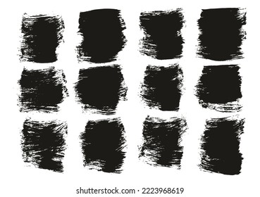 Pincel de pintura plana Fondo corto de fondo grueso de alto detalle Resumen conjunto de fondo de vectores 